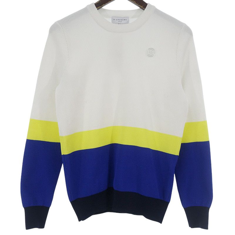 セント アンドリュース/St ANDREWS ゴルフ マルチカラー リブ ニット