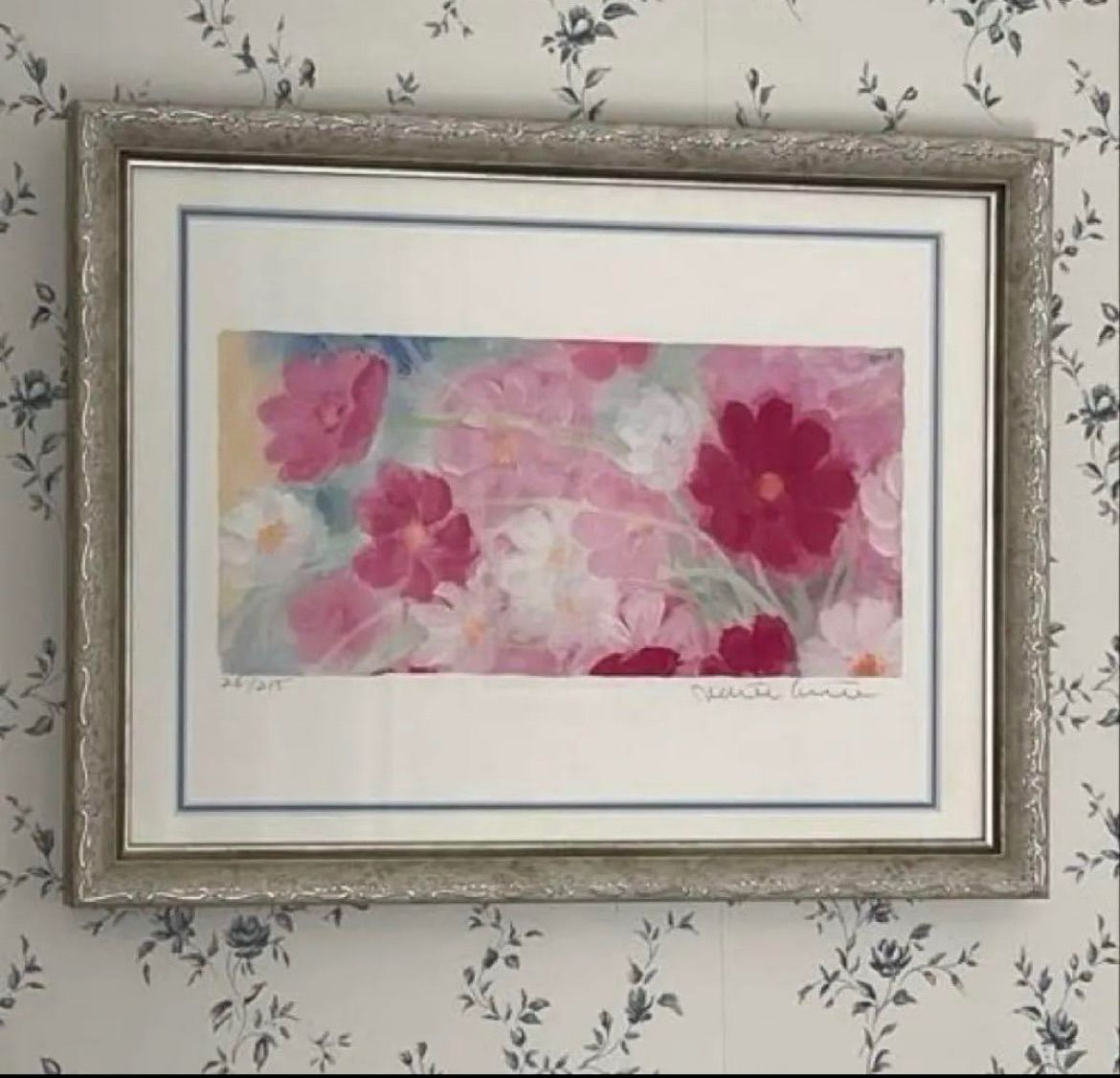 大きめ 版画 ジニー・キム 限定ジクレー サイン、ED.証明書 額装