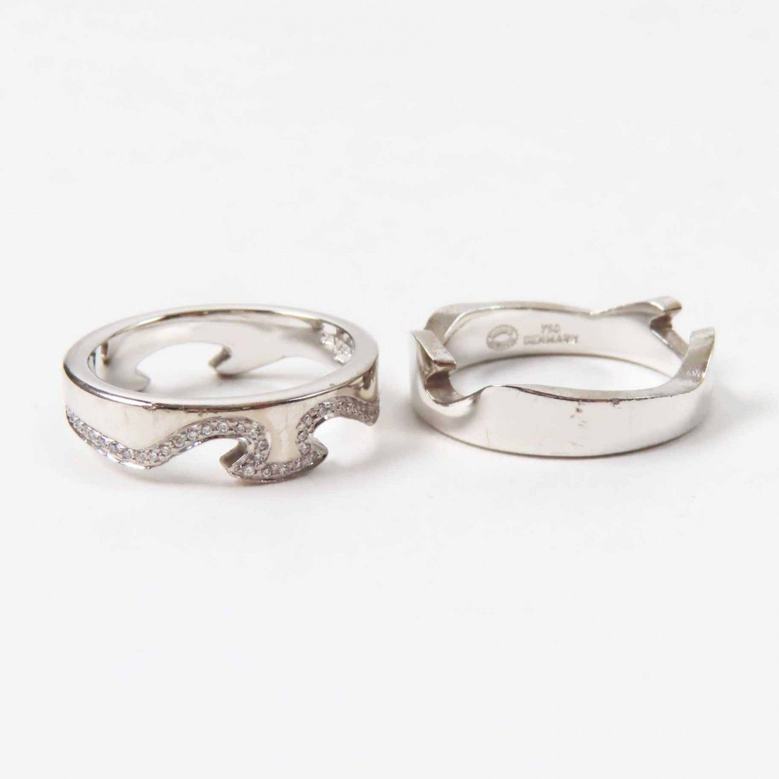 良品◎Georg Jensen ジョージジェンセン フュージョンリング 2連  