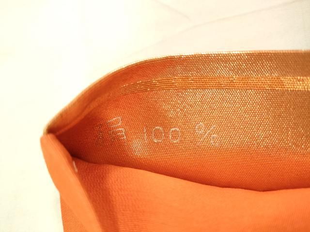 平和屋着物○太鼓柄袋帯 駒刺繍 総刺繍 花唐草文 やまとオリジナル