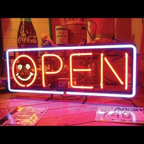 ネオン管 SMILE OPEN オープン アメリカ雑貨 アメリカン雑貨 開店用