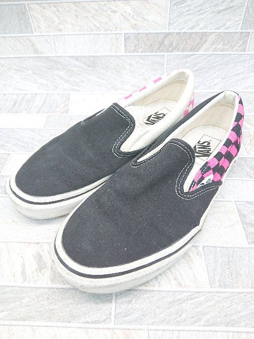 VANS ヴァンズ 564955-0001 ローカット スニーカー シューズ サイズ27.0 ブラック ピンク メンズ P  【1406180048495】
