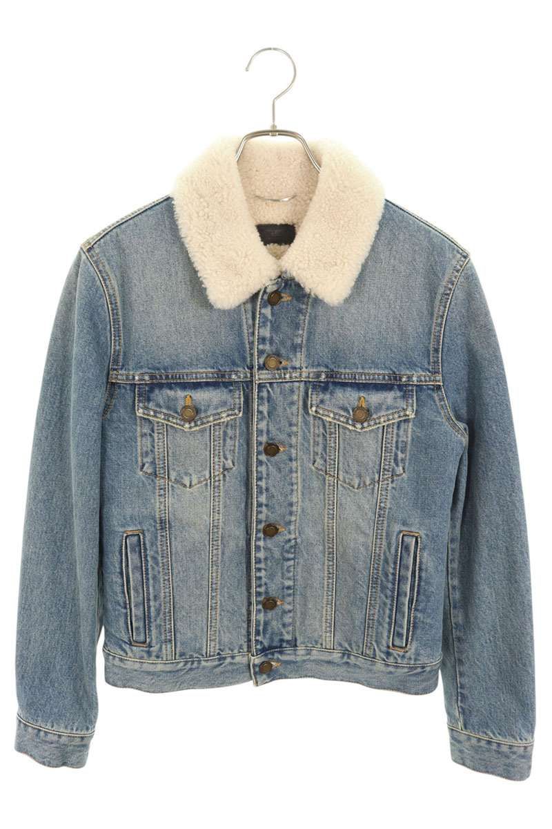 サンローランパリ 561158 YY883 ボアデニムジャケット メンズ XS