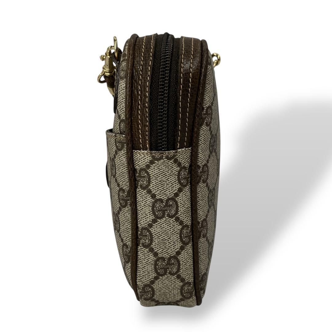 オールドグッチ　ミニショルダーバッグ　GGスプリーム　ポシェット　PVCレザー GUCCI グッチ ショルダーバッグ ポシェット ミニ PVC レザー GG