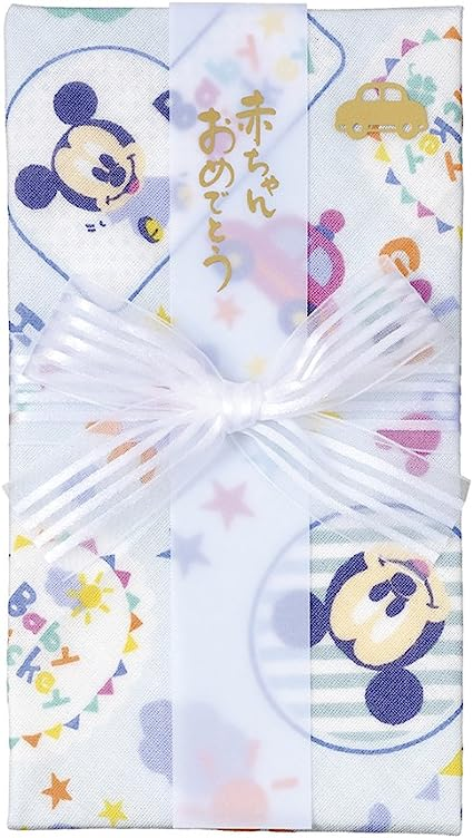 ミッキー マルアイ ディズニー 祝儀袋 出産祝い デザイン ガーゼ ハンカチ 金封 ミッキー 1枚 キ-D10B