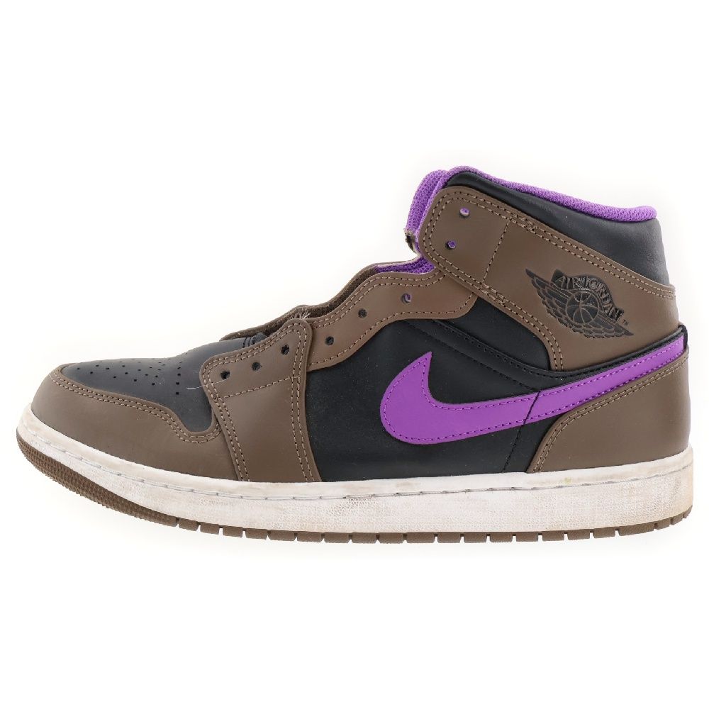 NIKE (ナイキ) AIR JORDAN 1 MID PALOMINO エアジョーダン1 パロミノ ミッドカットスニーカー ブラウン/パープル US10.5/28.0cm DQ8426-215