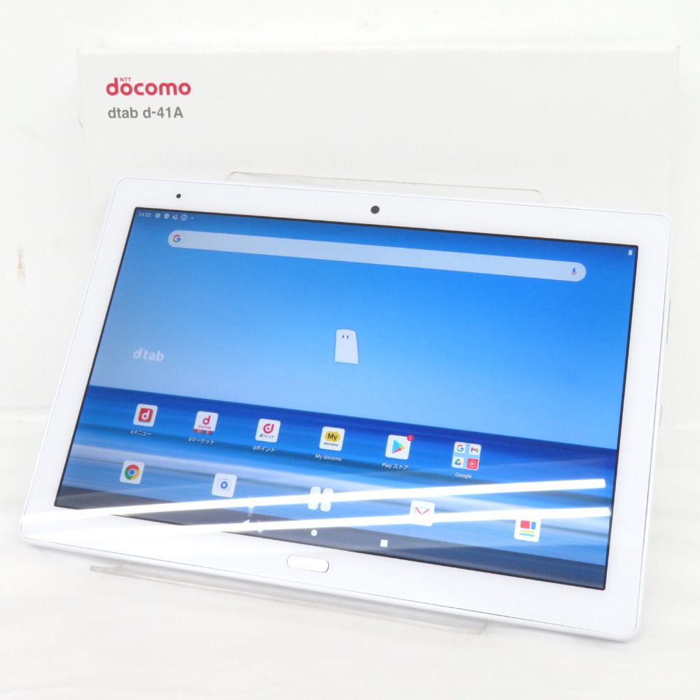 docomo dtab Androidタブレット docomo版 d-41A ホワイト 64GB 10.1インチ SIMロックあり  ネットワーク利用制限〇 ASH07491 - メルカリ