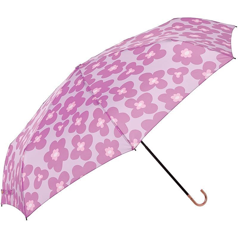 [ムーンバット] 折りたたみ傘 estaa(エスタ) フラワー おりたたみ傘 雨傘 耐風傘 シンプル オシャレ かわいい レディース プレゼント【晴雨兼用・UVカット・強風でも壊れにくい】 ピンク ピン