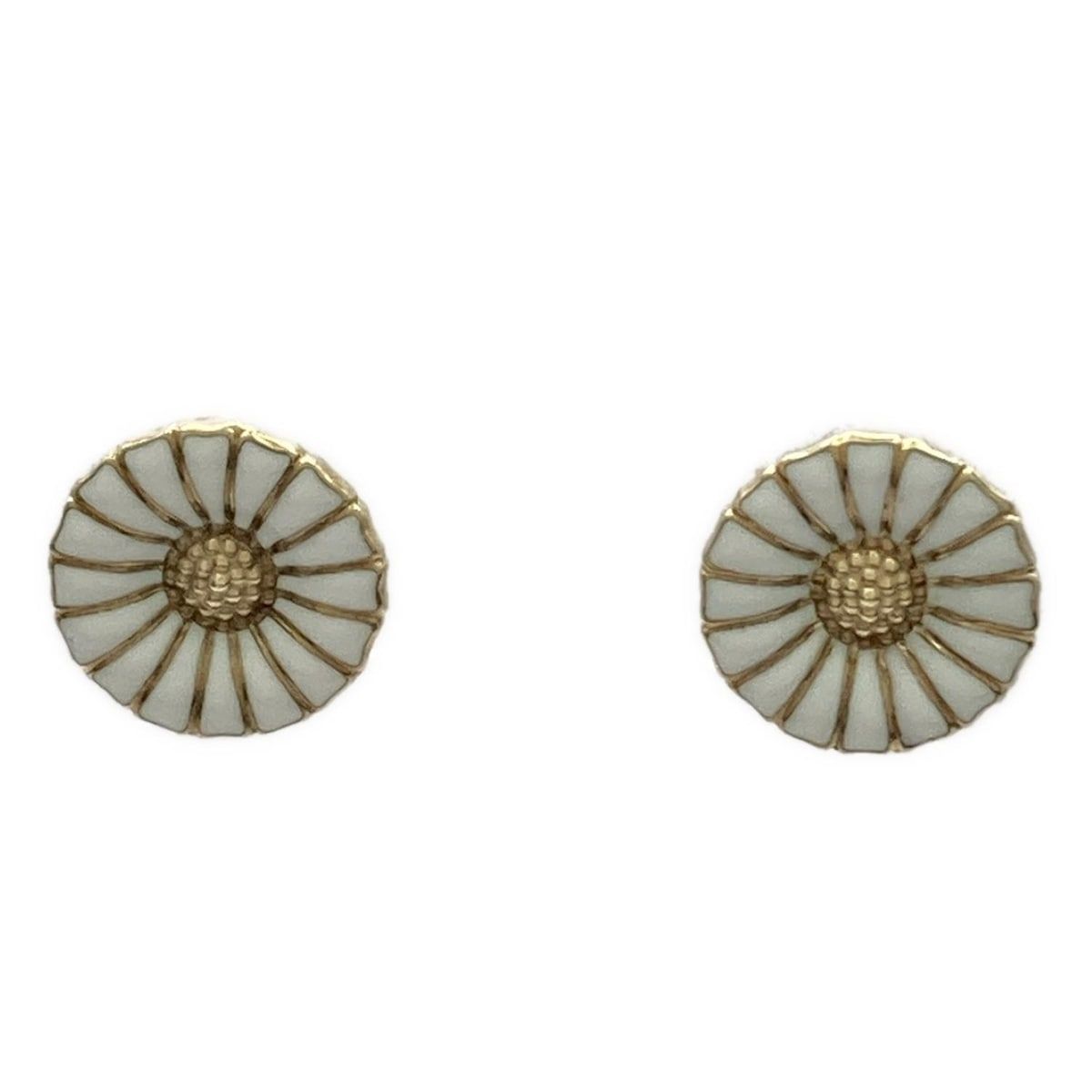 GEORG JENSEN ジョージジェンセン ピアス - アイボリー×ゴールド フラワー 花