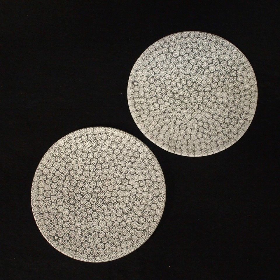 m001 H 9. 美品 モレッティ 丸皿 約13cm 2枚 白系 ラウンドプレート