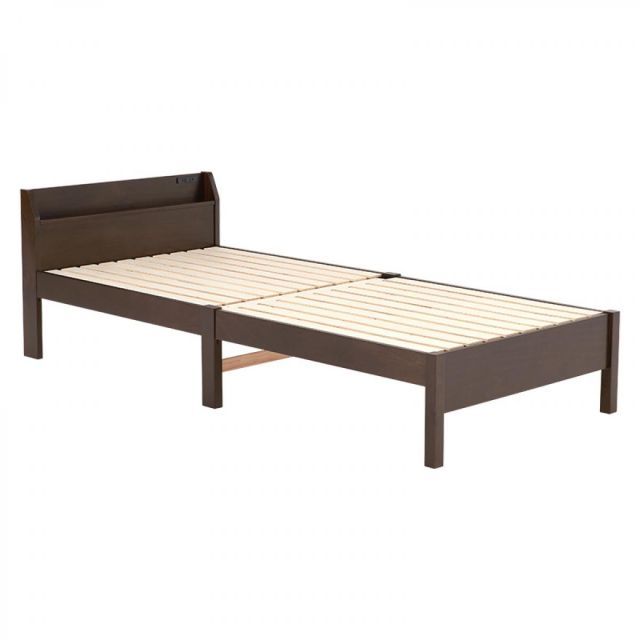 萩原 Hagihara 組立簡単 シングルベッド ダークブラウン MB-5096S-DBR 新生活 一人暮らし デザイン おしゃれ インテリア 家具