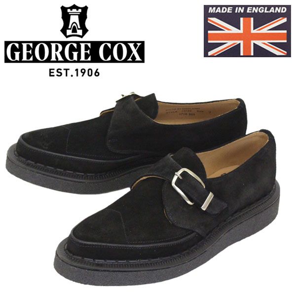 GEORGE COX (ジョージコックス) 13123 M/G MONK モンクストラップ スエード シューズ ?ソール 09-BLACK/SUEDE  BLACK/SUEDE UK7-約26.0cm - メルカリ