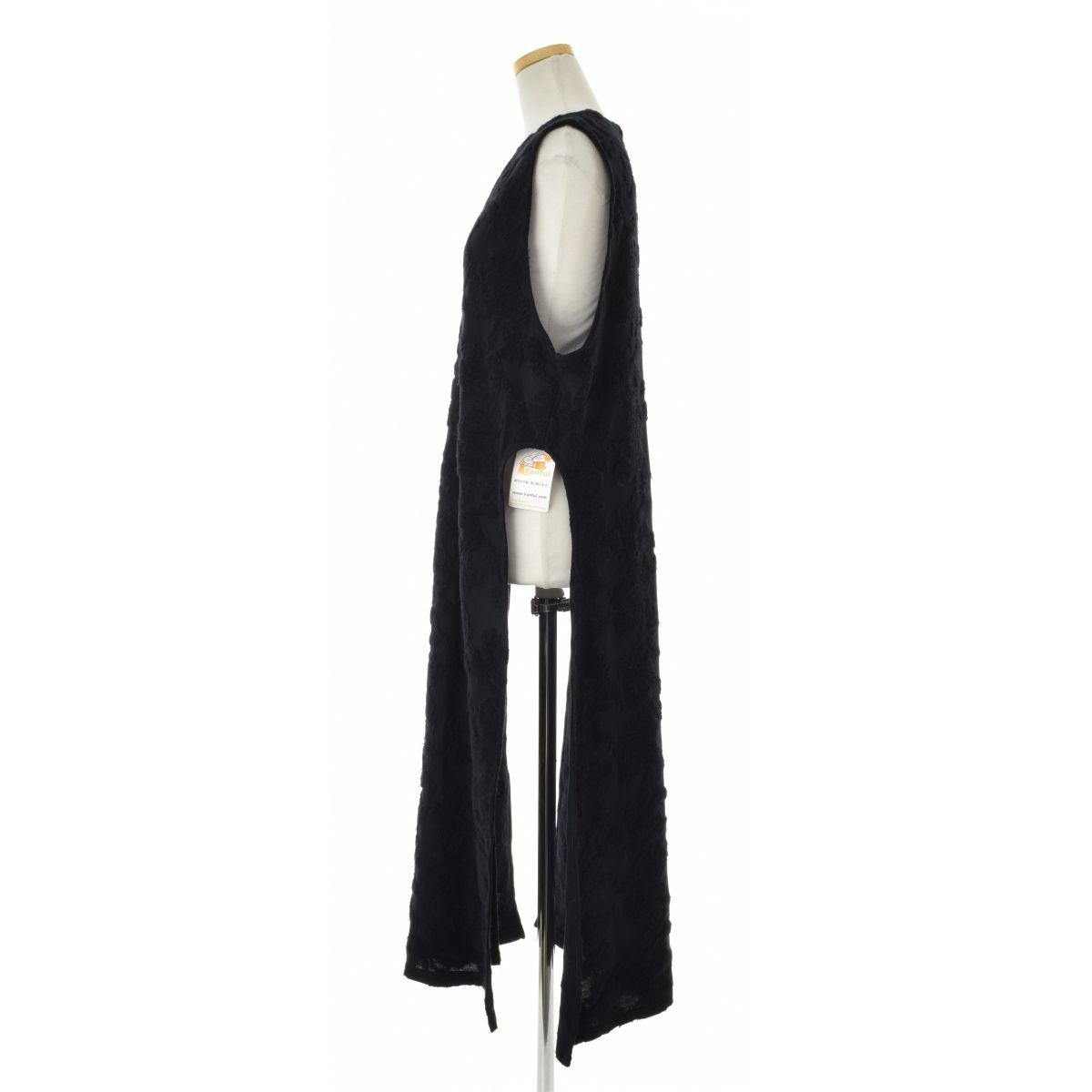 Lautashi】la0014-06 Knit jacquard over dress ウールコットン マキシ 