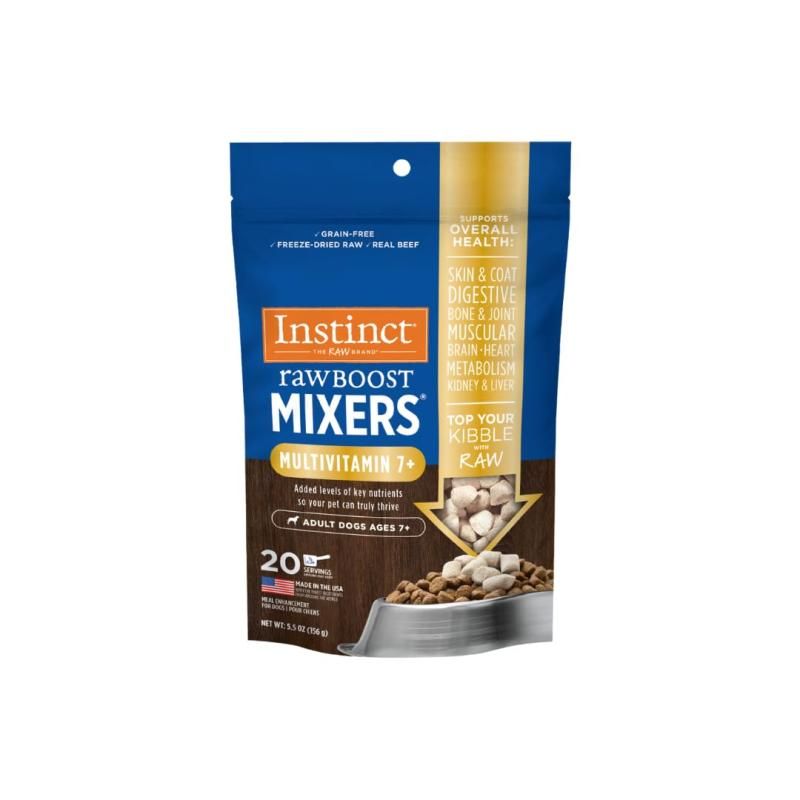 Instinct フリーズドライ シニア犬用マルチビタミン 乳酸菌入りローフード Mixers 156g