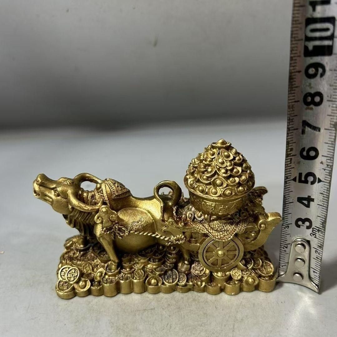 銅製細工 八仙過海屏風 茶台用装飾工芸置物 銅 細工 金牛送財 開運 茶台茶をかわいがる 書架 事務室 装飾品