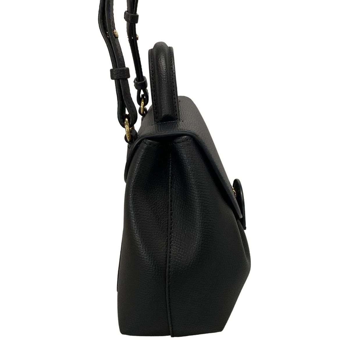 【極美品】 POLENE ポレーヌ ハンドバッグ ブラック 黒 POLENE(ポレーヌ) ハンドバッグ美品 ヌメロ アン ナノ 黒 レザー