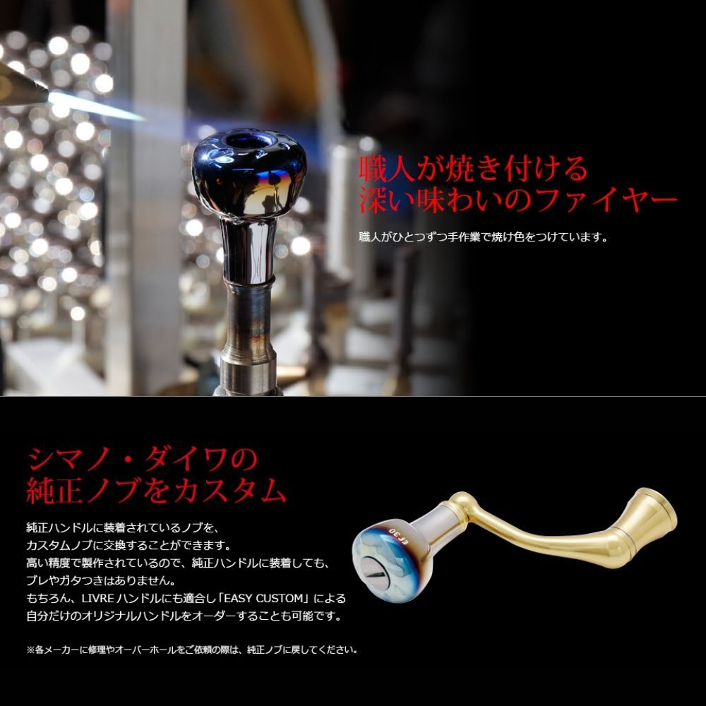 メガテック リブレ ef30チタンカスタムノブ 2個 リブレ ハンドルノブ