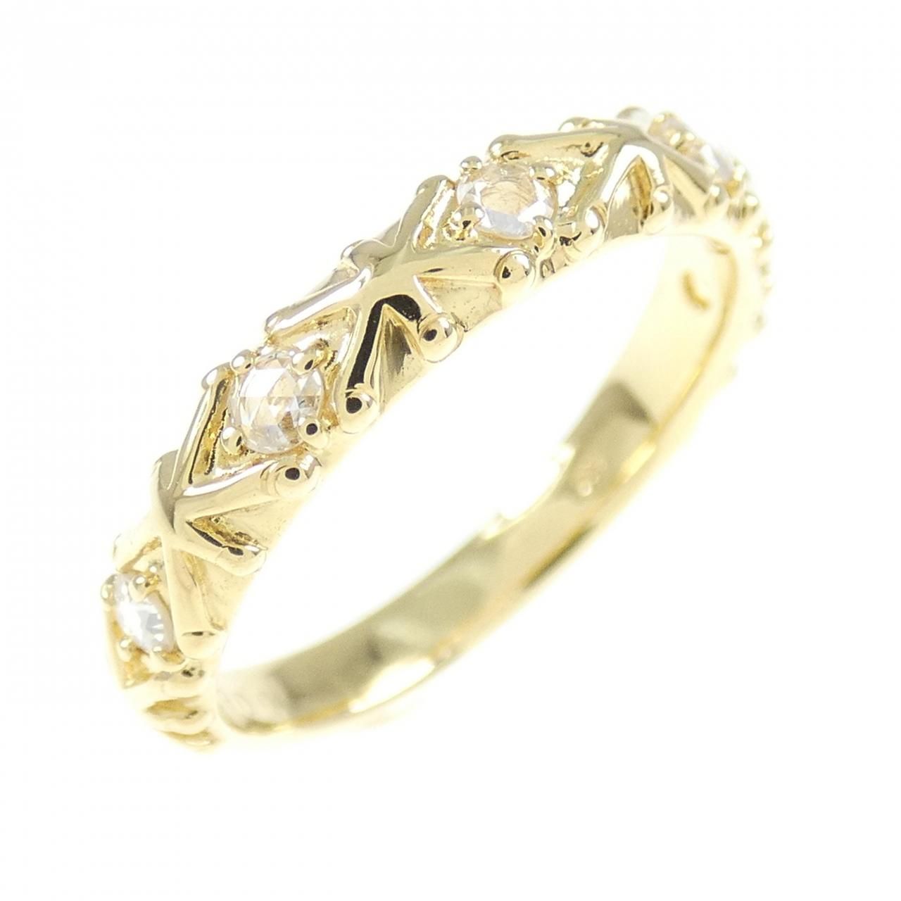 ルビー/0.54ct ダイヤモンド/0.08ct リング K18YG I0392 K18YG ダイヤモンド リング 0.58CT リング・指輪