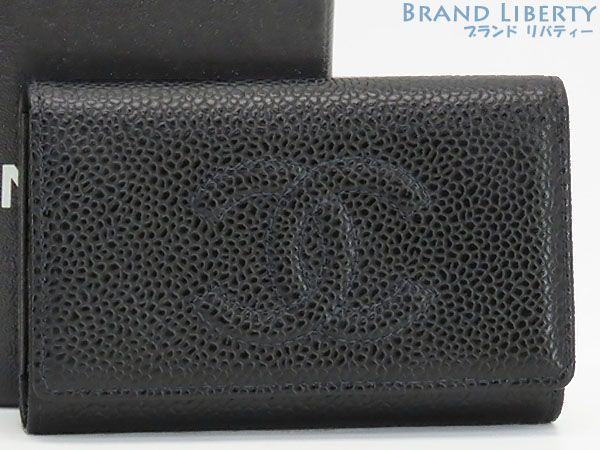 新品同様】シャネル CHANEL ココマーク キャビアスキン 6連 キー