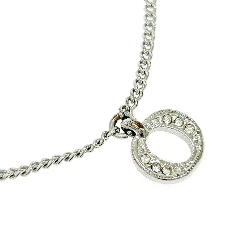 中古】Christian Dior クリスチャンディオール メタル ラインストーン