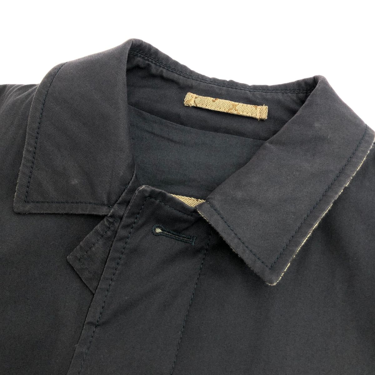 HERNO ヘルノ ステンカラー コート サイズ:46 ネイビー メンズ