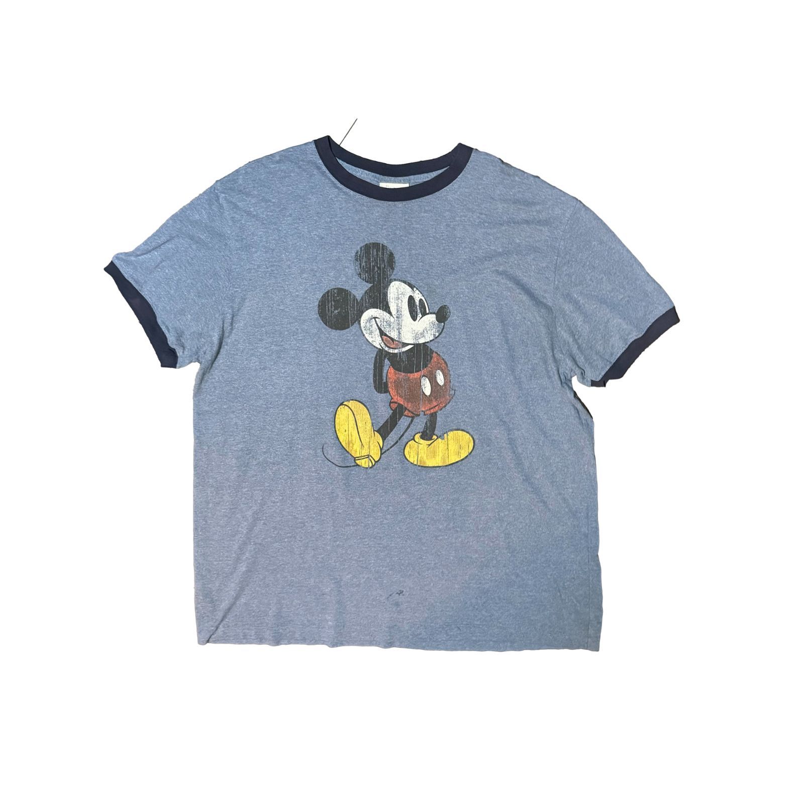 Disney》90s ディズニー ミッキーマウス リンガーTシャツ（XLサイズ 