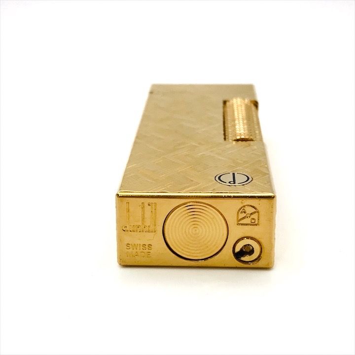 美品 Dunhill ダンヒル クロスカット ローラー式 ガスライター