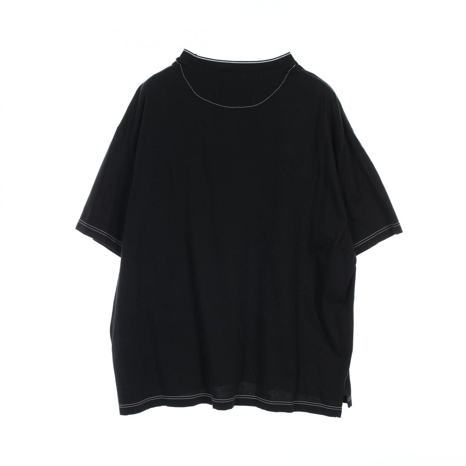 プラダ PRADA カットソー UJN790 ブラック コットン Tシャツ メンズ 