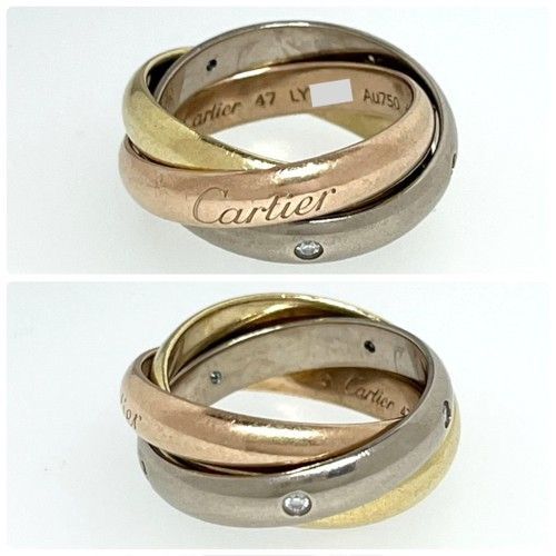カルティエ トリニティ リング ダイヤ クラシック 48 Cartier - カルティエ トリニティリング ダイヤ ダイヤモンド