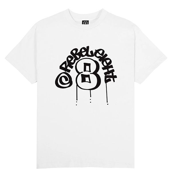 REBEL8 (レベルエイト) Tシャツ Mkue Tee White