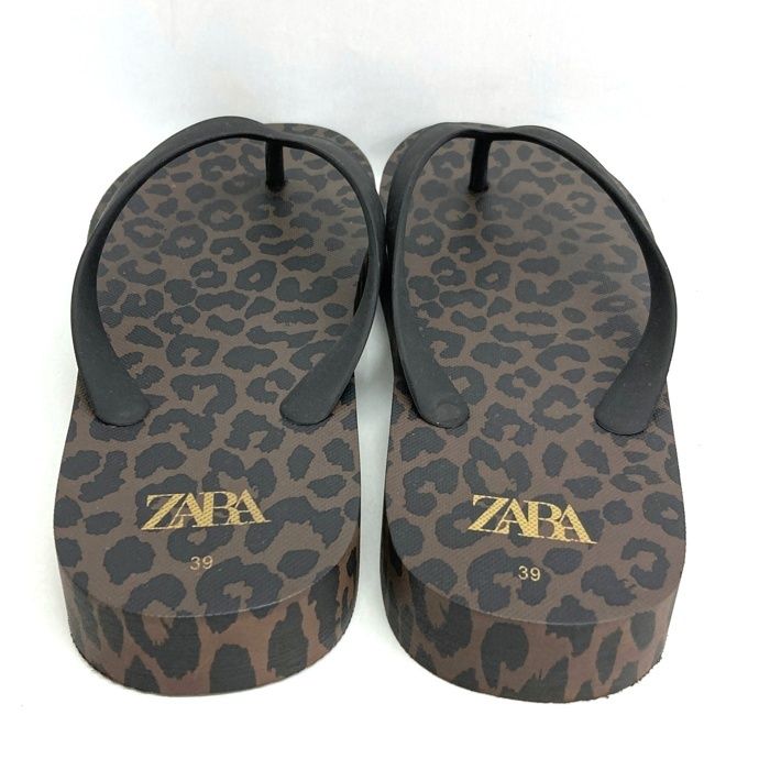 ☆ZARA ザラ アニマル柄 レオパード サンダル ブラウン size39
