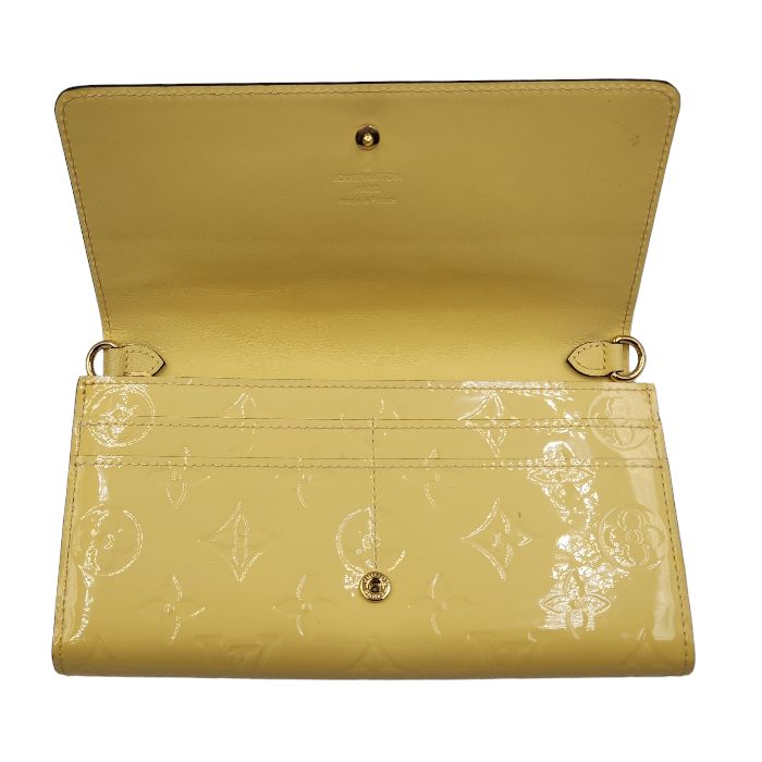 LOUIS VUITTON ルイヴィトン ヴェルニ ポルトフォイユ サラチェーン 長財布 レディース チェーンウォレット シトリン M90149 中古 T1 LOUIS VUITTON ルイヴィトン ヴェルニ ポルトフォイユ サラチェーン 長