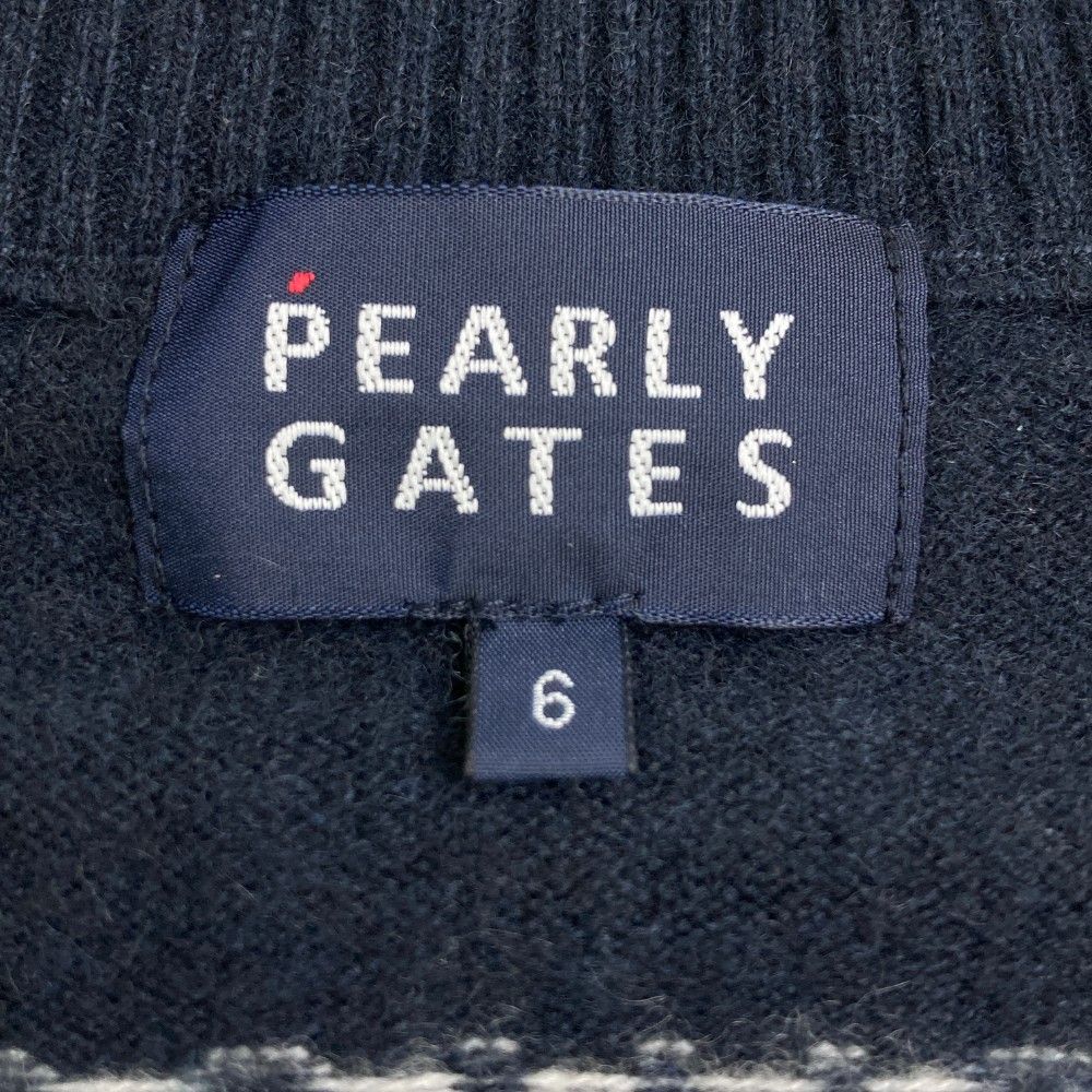 サイズ：6 PEARLY GATES パーリーゲイツ カシミヤ ニットジャケット