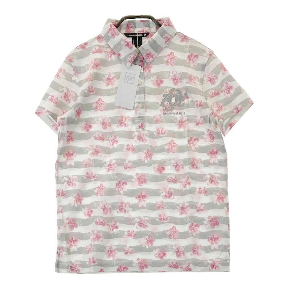 ◇美品◇ ZOY ゾーイ ロゴ 刺繍 ストレッチ 半袖 ポロシャツ ゴルフ