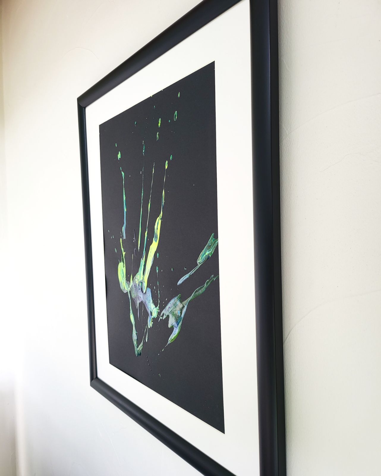 石垣の海に生きた証 / 抽象画 46×63㎝ A2 額縁セット 原画のみ