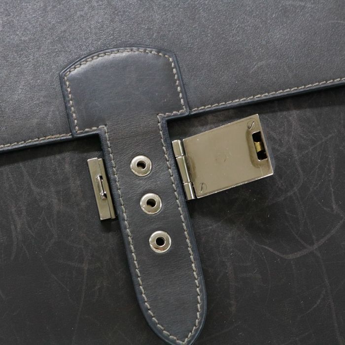 HERMES サックアデペッシュ41 ボックスカーフ エルメス HERMES サックアデペッシュ 41 ボックスカーフ (レザー) SV
