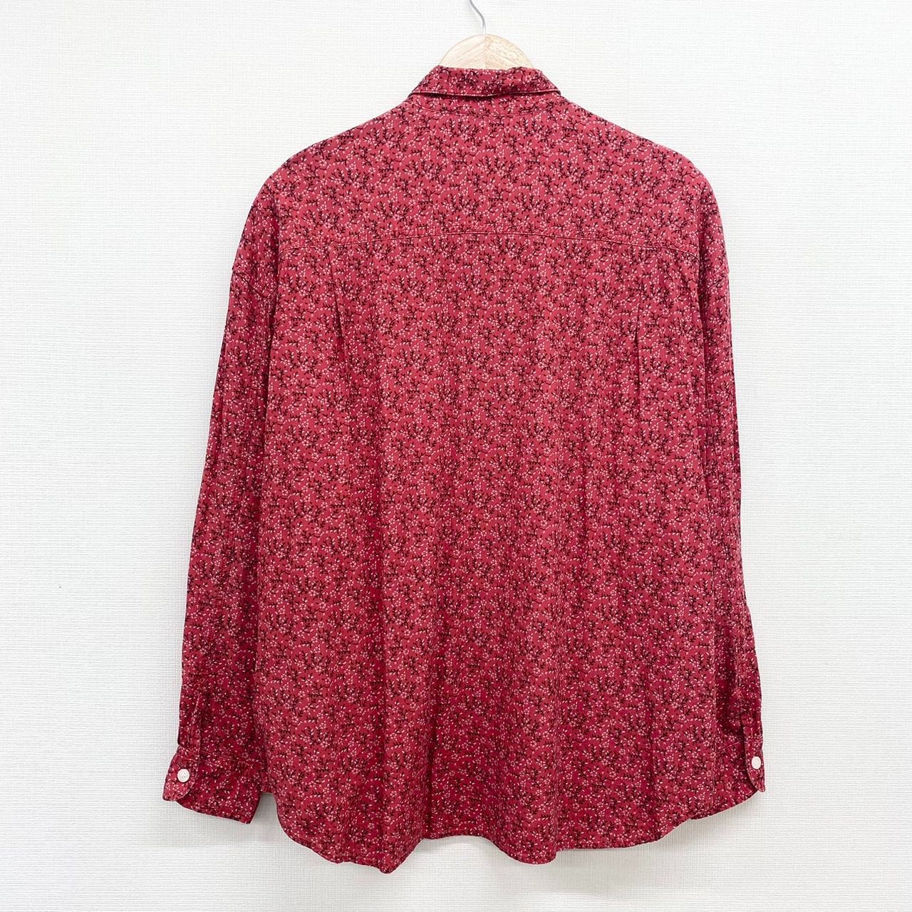 90's US古着 USA製 ゲス GUESS レーヨンシャツ 総柄 花柄 長袖