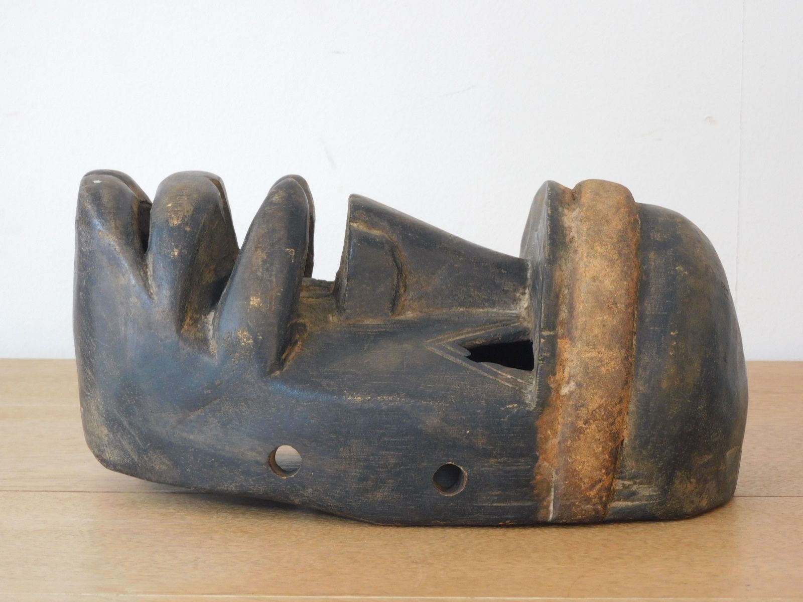 ふるいアフリカ木彫 ブルキナファソ ブワ族 マスク アフリカ