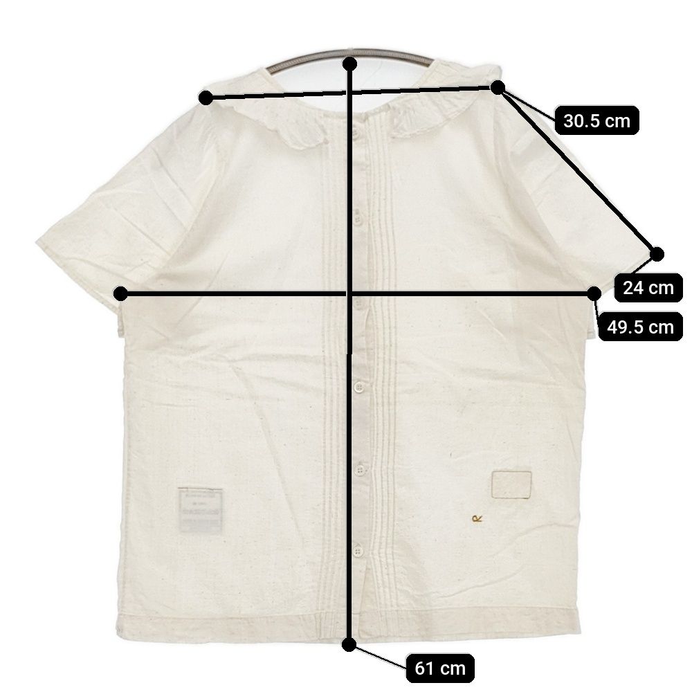 45R/45rpm インドカディdeフリルカラーブラウス 定価30800円 シャツ  