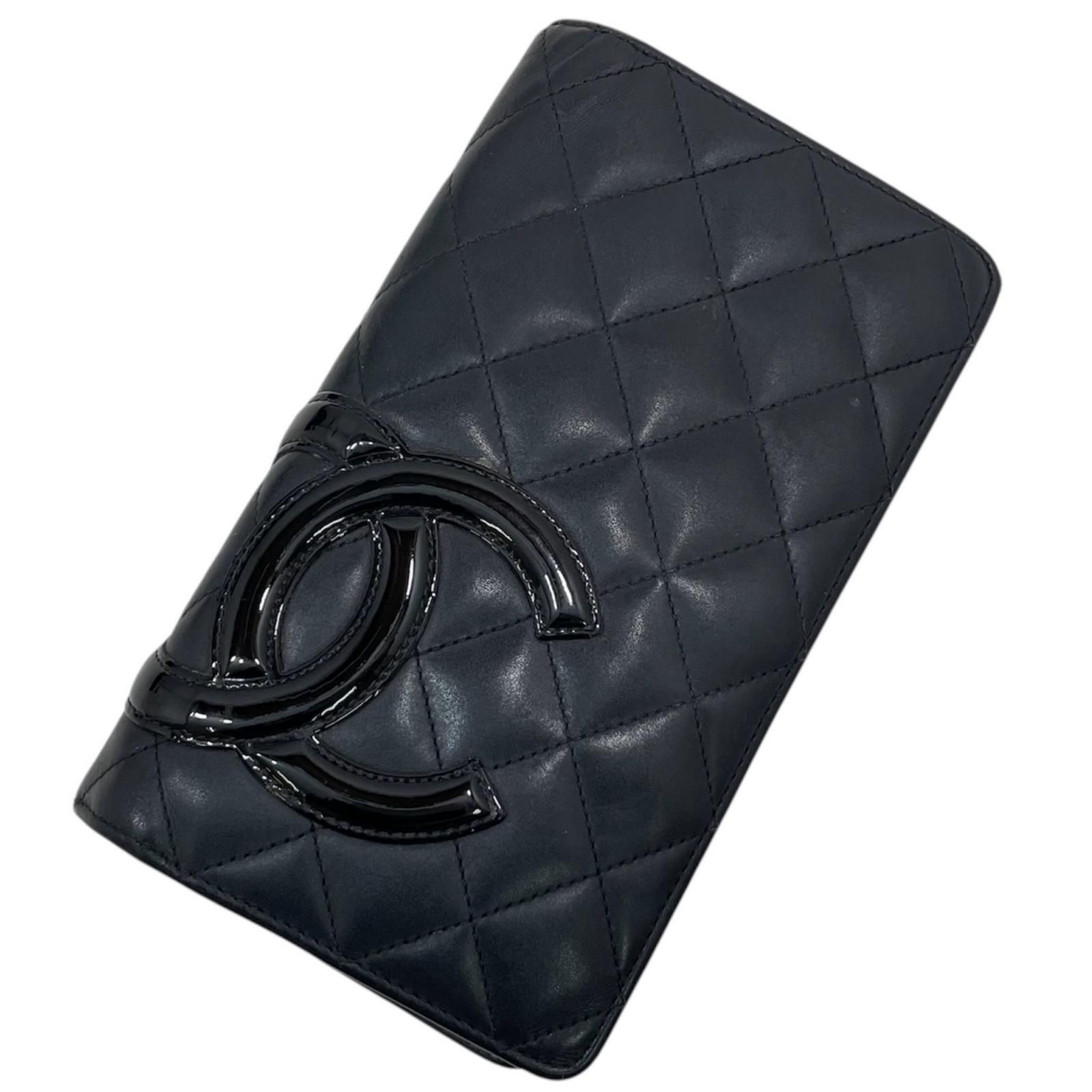 CHANEL | シャネル ココマーク カンボンライン 二つ折り 長財布 ブラック×ピンク 尾張小牧店
