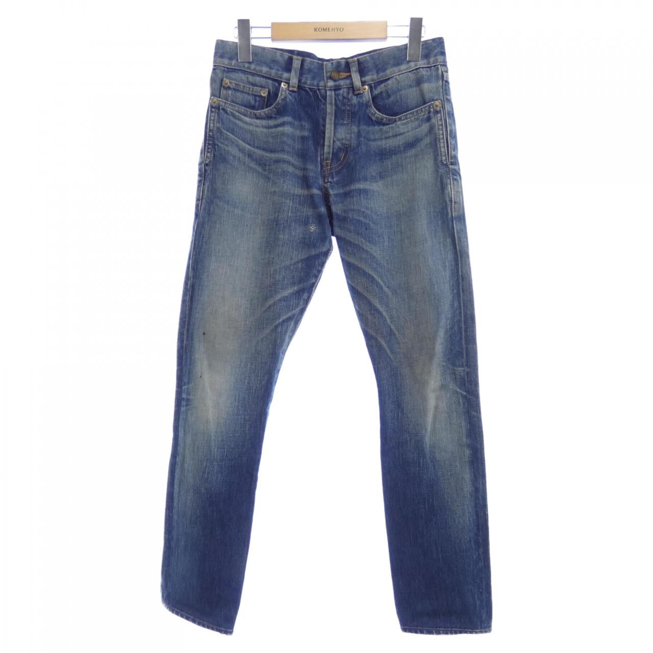 SAINT LAURENT サンローラン 597052 YR888 デニム スリムフィットジーンズ（ハイドランジアブルーデニム） | Saint