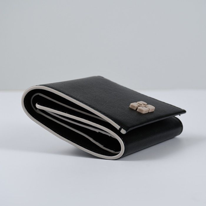 GANNI ガニー BOU 三つ折り財布 ウォレット 財布 A5388 BLACK