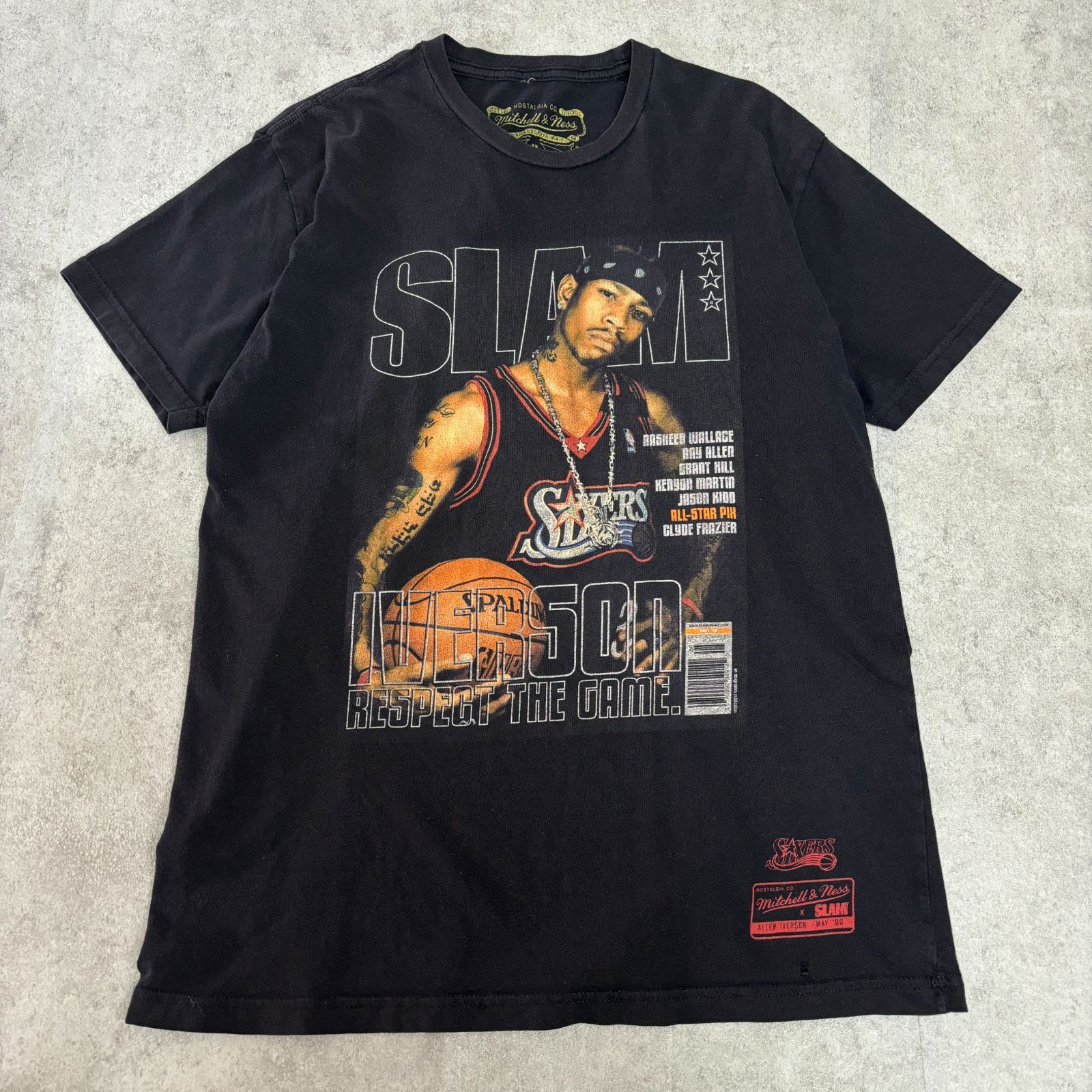 76ERS ALLEN IVERSON アレン・エザイル・アイバーソン バスケットボール トップス 半袖Tシャツ 古着 ブラック 黒 M - メルカリ