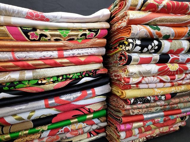 平和屋本店 子供帯 まとめて 35点 鶴 蝶 更紗 花柄 七宝 アンティーク 金銀糸 など 着用 多数 ♥品あり ppp2577