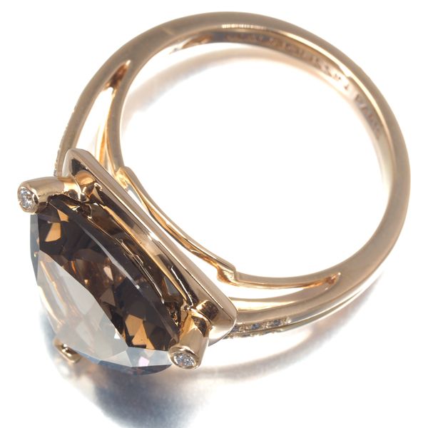 モーブッサン リング スモーキクォーツ ダイヤ ダイヤモンド  