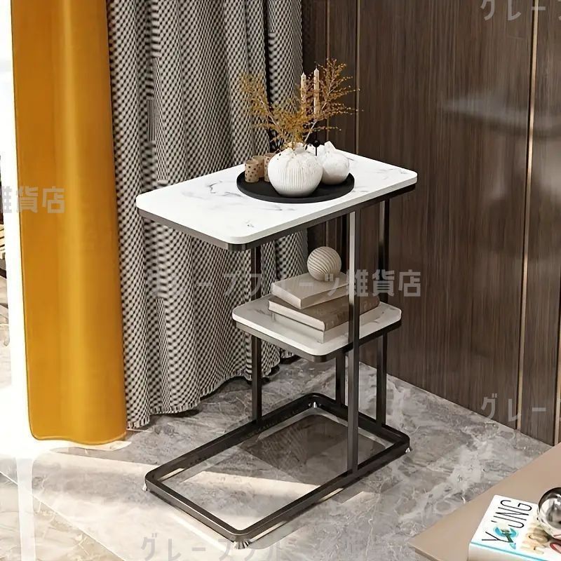 モダン 2段式セラミックセンターテーブルエレガントサイドテーブル