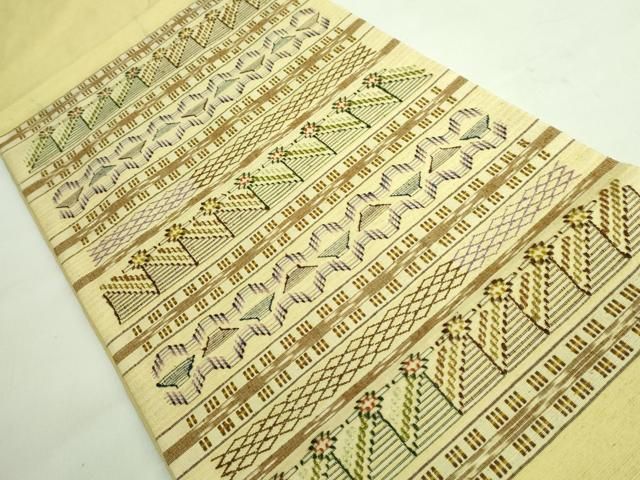 平和屋着物●九寸開き名古屋帯　総絞り　亀甲柄　正絹　逸品　DAAX8831cm 平和屋着物○九寸開き名古屋帯 総絞り 亀甲柄 正絹 逸品 DAAX8831cm