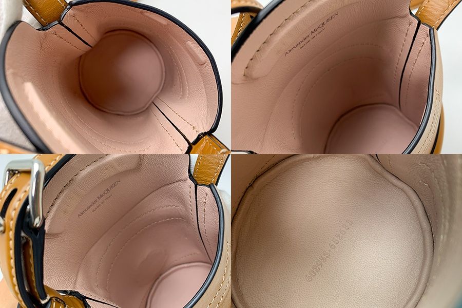 Alexander McQueen アレキサンダー・マックイーン ブラウン系 茶 キャメル ミニショルダーバッグ THE CURVE バック カバン 鞄 ブランド Alexander McQueen - Alexander McQueen アレキサンダー・マックイーン