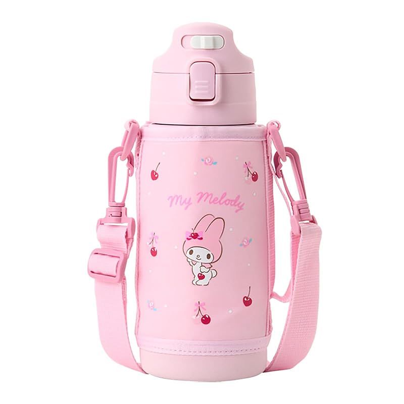 【新着商品】サンリオ(SANRIO) 2WAYステンレスボトル マイメロディ 子供 保温・保冷両用 容量：コップ使用時620mL ダイレクトキャップ使用時670mL 名前スペース付き