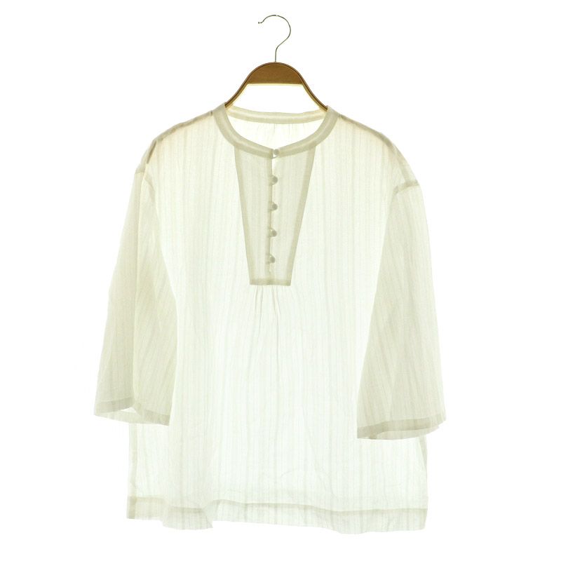 美品＊マッキントッシュフィロソフィー コットンリネンブラウス 36 チェック 美品＊マッキントッシュフィロソフィー コットンリネンブラウス